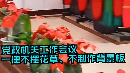 中央新规：会场不摆花，干部更务实